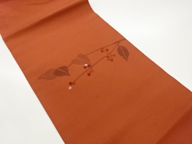 JAPANESE NAGOYA OBI / TSUMUGI / WOVEN HEAVENLY BAMBOO